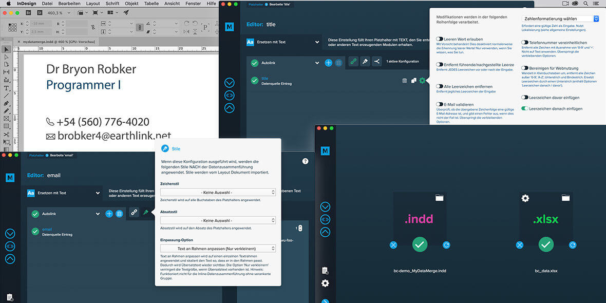 Satzautomat InDesign: Datenzusammenführung 2.0