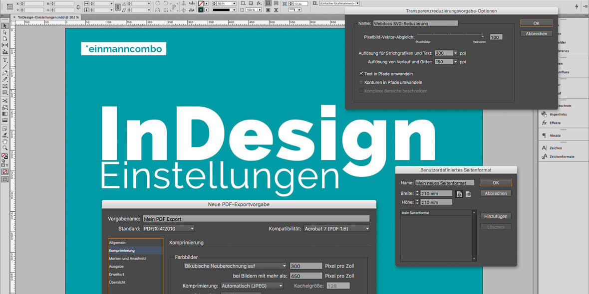 Indesign Wo Sind All Die Einstellungen Einmanncombo